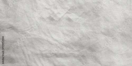 White wrinkly backdrop paper background. white colored grunge crumpled crushed paper horizontal vector backgrounds. creased recycle paper texture. Paper texture Crumpled White. Top view.