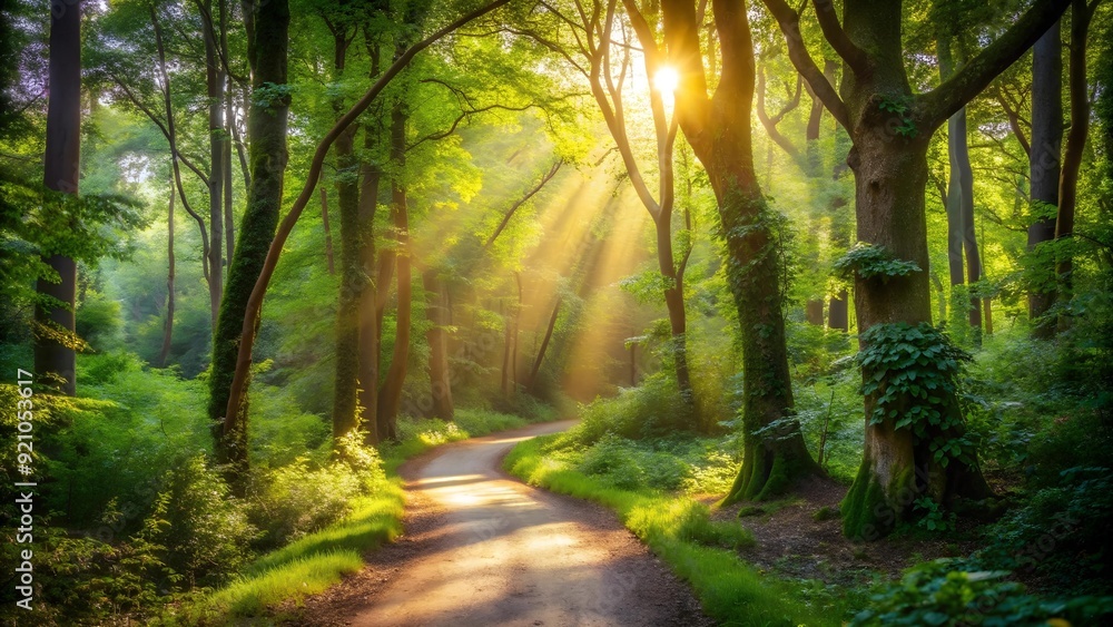 A Golden Path Through Verdant Canopies generative AI A Golden Path Through Verdant Canopies generative AI