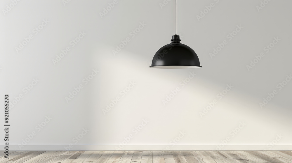 modern black pendant lamp on white background modern black pendant lamp on white background
