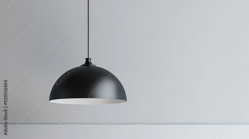 modern black pendant lamp on white background modern black pendant lamp on white background