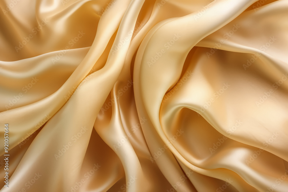 Obraz premium A piece of fabric with a light color and a smooth texture. The fabric is folded and has a pattern on it