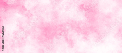 vintage pink pastel tone for sweet and fantasy cloudy sky background, soft pink splash abstract pink background, Abstract brush painted sky fantasy pastel pink watercolor background.