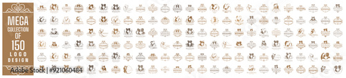 Mega collection of 150 Wedding Organizer Logo design vector illustration. Used for corporate identity