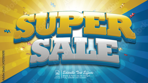 Super sale commercial style editable text effects