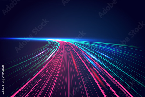 High speed line movement design. Hi-tech. Abstract technology background. Vector illustration.