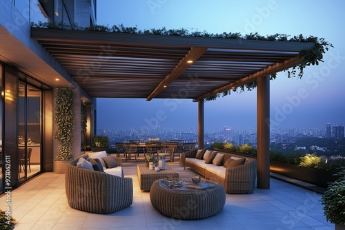 luxury garden seeting area 