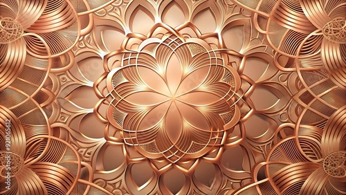 Abstract Rose Gold Shapes for a Luxurious Presentation  Generative AI