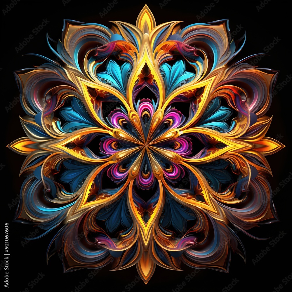 Abstract fractal background with ornament. Abstract fractal background with ornament.