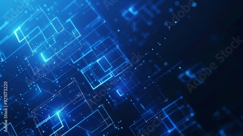 Wallpaper Mural Sleek blue digital background with tech elements, ideal for technology brand visuals Torontodigital.ca