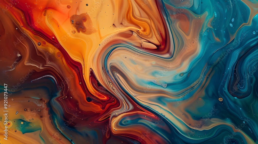 Abstract Swirling Hues in Warm Tones Abstract Swirling Hues in Warm Tones