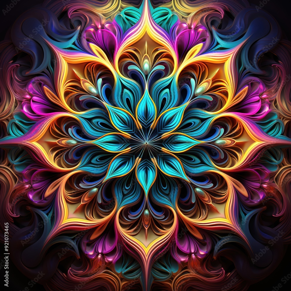 Abstract fractal background with ornament. Abstract fractal background with ornament.