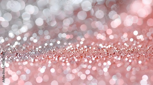 Blush Pink and Silver Glitter Glamorous Sparkling Background