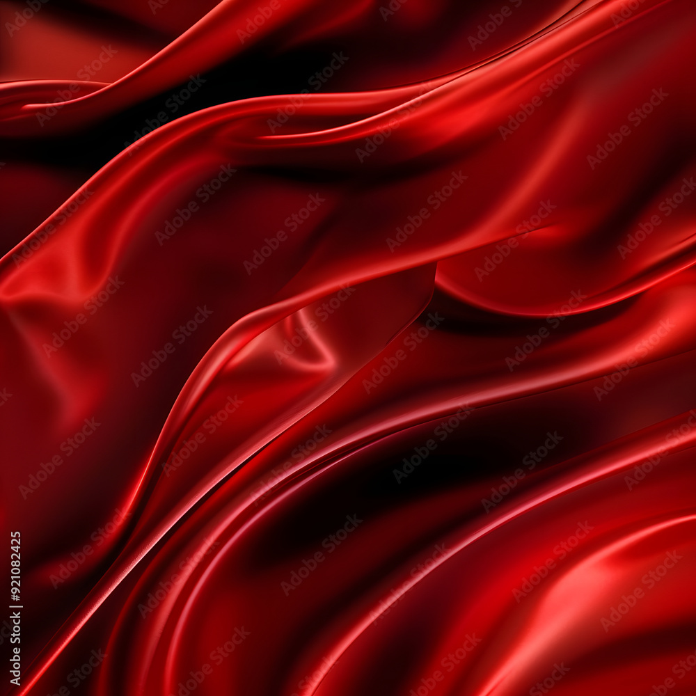 Obraz premium red silk background ,red satin background ,red satin fabric 