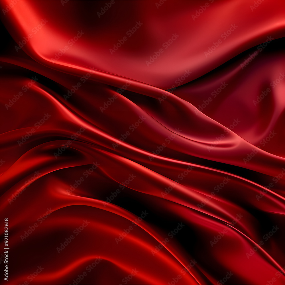 Obraz premium red silk background ,red satin background ,red satin fabric 