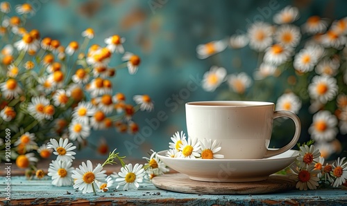 Wallpaper Mural still life of chamomile herbal tea on rustic wooden background with daisies concept still life photography chamomile tea rustic background daisies herbal,natural themes. Torontodigital.ca