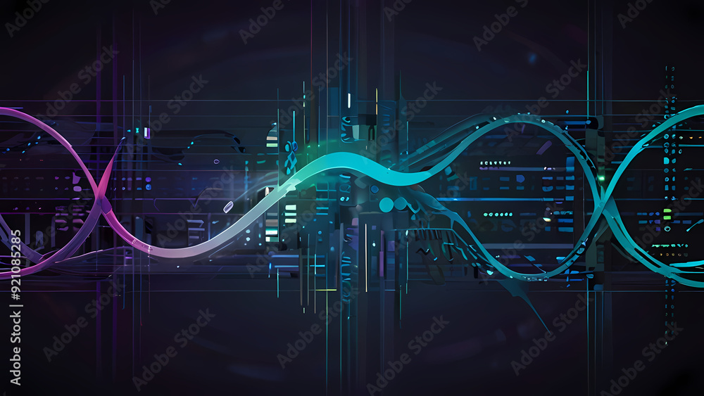 Fototapeta premium Abstract background that symbolizes the essence of genetic coding