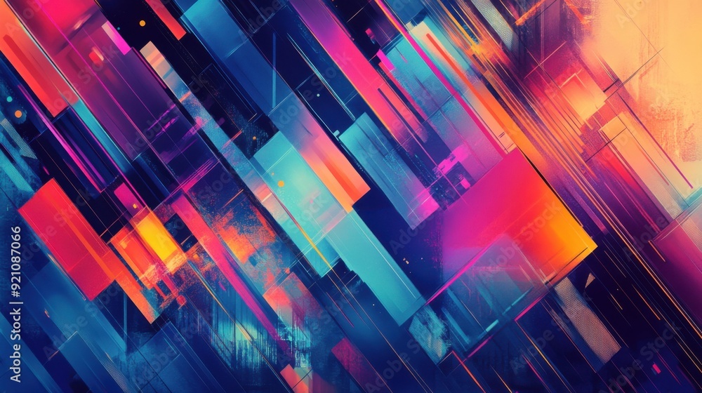 Abstract Geometric Art with Vibrant Colors Abstract Geometric Art with Vibrant Colors
