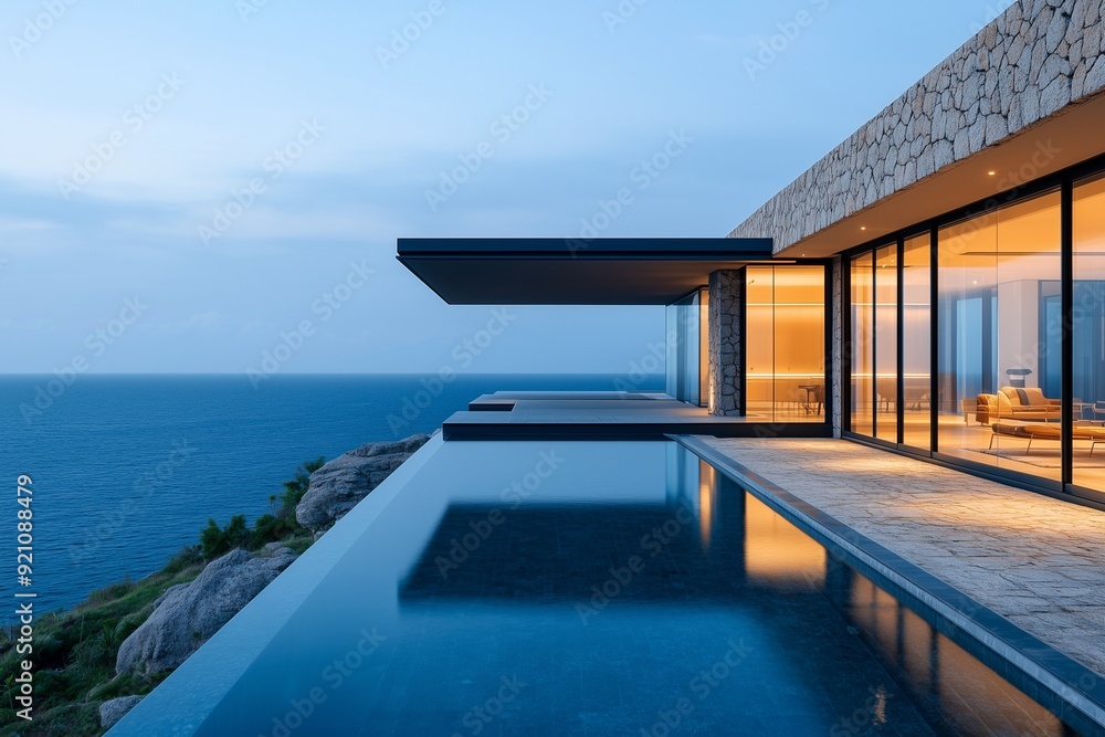 Fototapeta premium luxury home with luxury swimming pool 