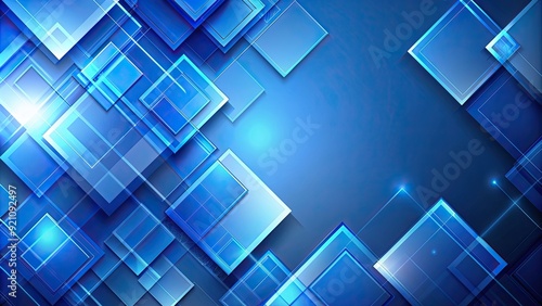 Abstract blue background with overlapping squares   geometric  modern  design  pattern  symmetry  texture  digital  grid