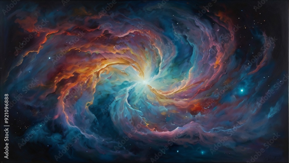 background with space. Generative AI background with space. Generative AI