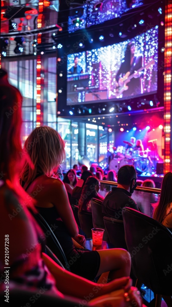 Naklejka premium Live Music Performance in a Modern Venue
