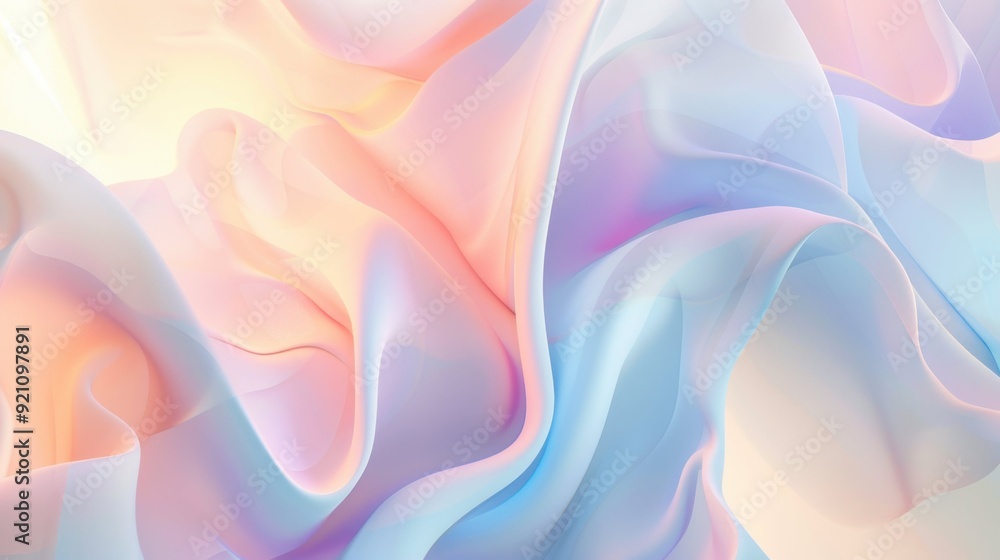 Abstract Flowing Fabric in Pastel Tones Abstract Flowing Fabric in Pastel Tones