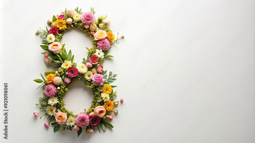 Floral arrangement in the shape of a figure eight , flowers, arrangement, figure eight, creative, design, unique, floral Floral arrangement in the shape of a figure eight , flowers, arrangement, figure eight, creative, design, unique, floral