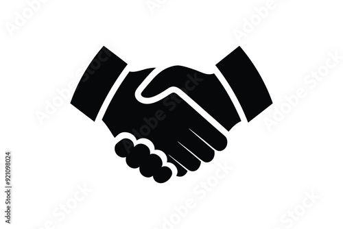 Hand Shake silhouette illustration