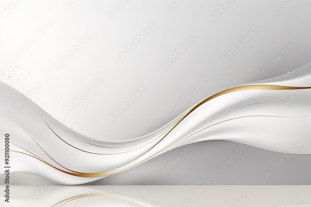Abstract white and gold flowing background. Abstract white and gold flowing background.