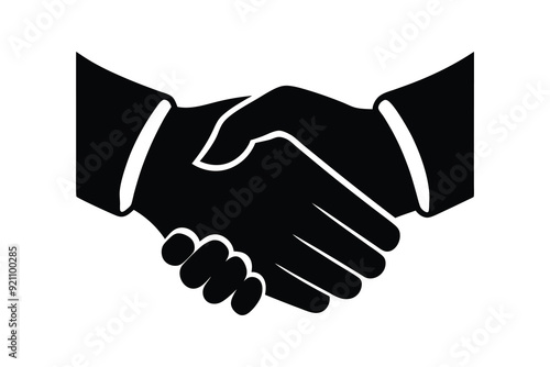 Hand Shake silhouette illustration