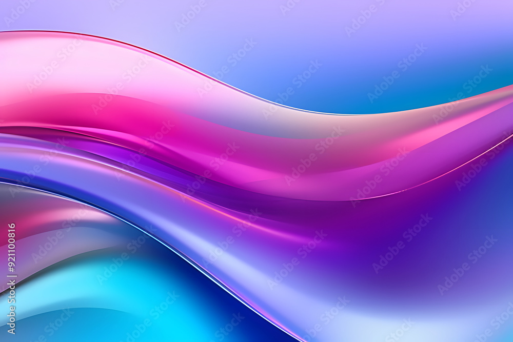 Naklejka premium Abstract backdrop with smooth flowing wave pattern in vibrant colors generated by artificial intelligence