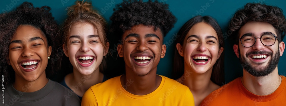 several students of different races are laughing several students of different races are laughing