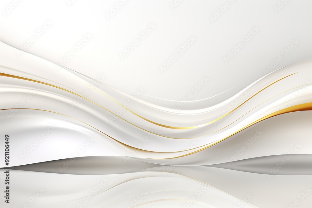Abstract white and gold wave background. Abstract white and gold wave background.