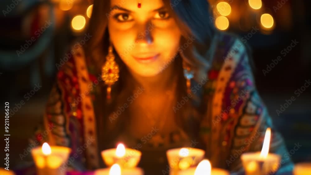 A fortune teller who uses candles to predict the future A fortune teller who uses candles to predict the future