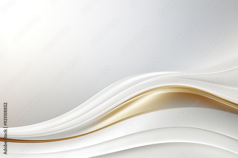 Abstract white and gold wave background. Abstract white and gold wave background.