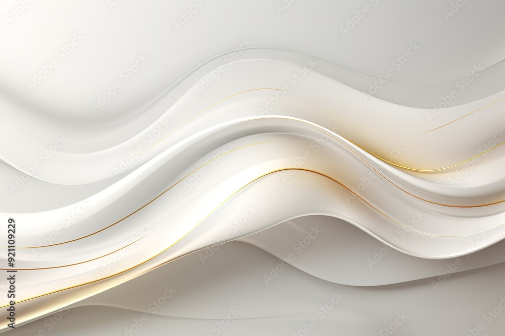 Abstract white and gold wave background. Abstract white and gold wave background.