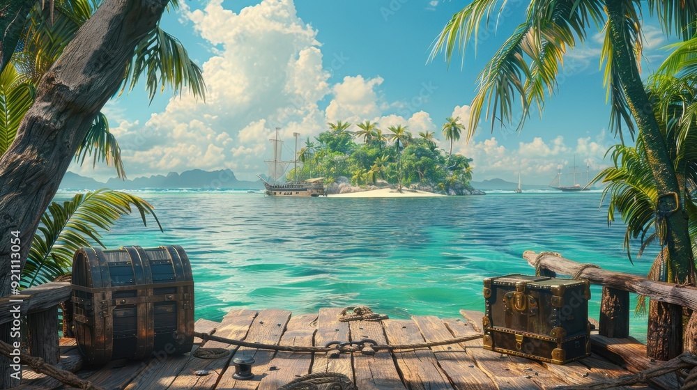 Fototapeta premium Treasure Island Paradise