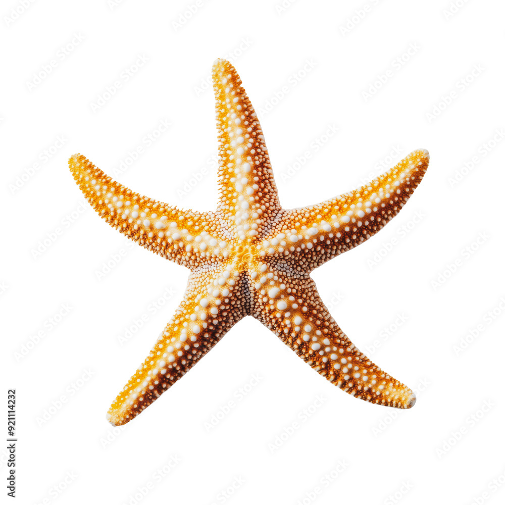 PNG Starfish on white background in natural pose PNG Starfish on white background in natural pose
