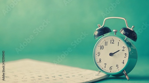 Wallpaper Mural Vintage Alarm Clock on Desk Torontodigital.ca