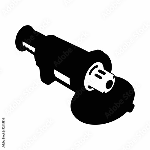 Angle grinder tools silhouette illustration