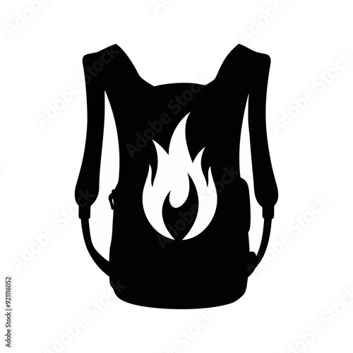 Blaze hydration pack silhouette illustration
