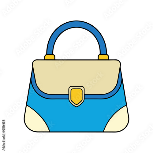 Handbag or crossbody shoulder bag clipart illustration