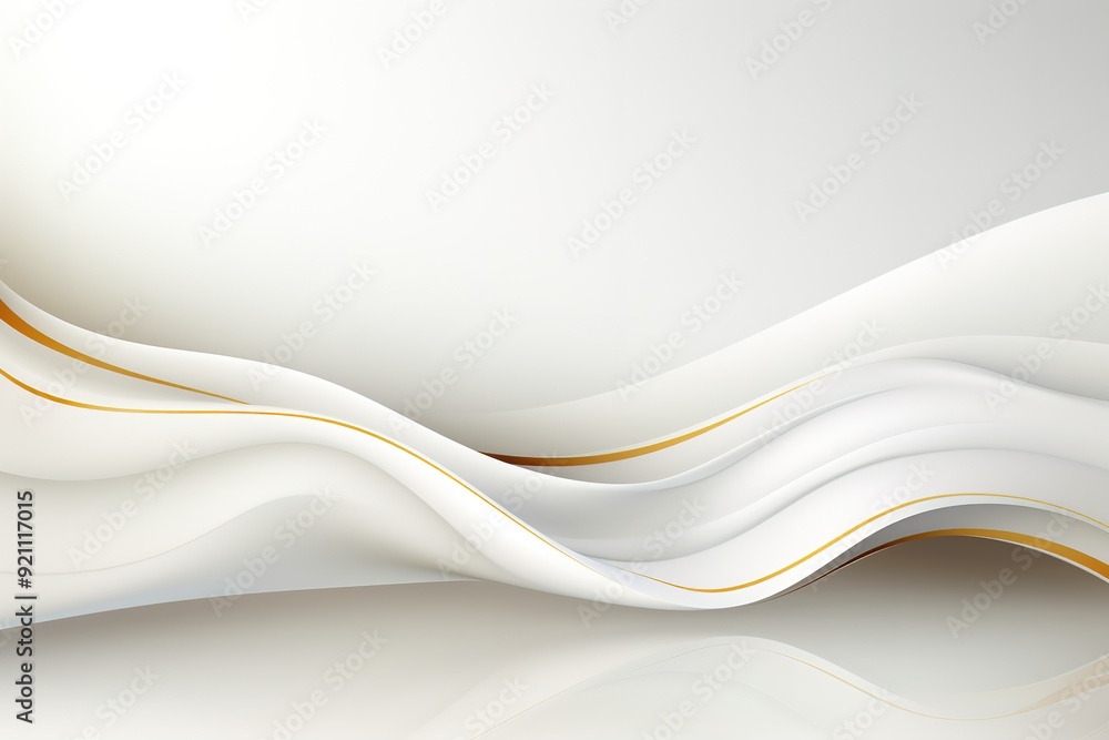 Abstract white and gold wave background. Abstract white and gold wave background.