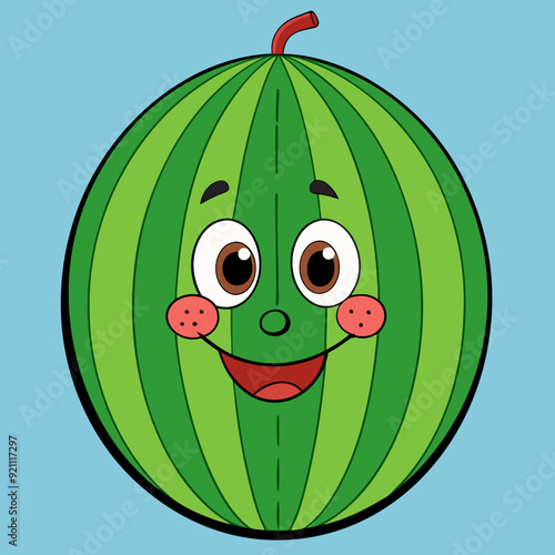 make a watermelon vector illustration