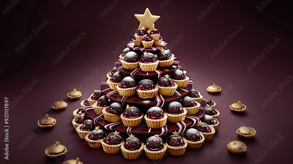 Christmas tree made of cupcakes Christmas tree made of cupcakes