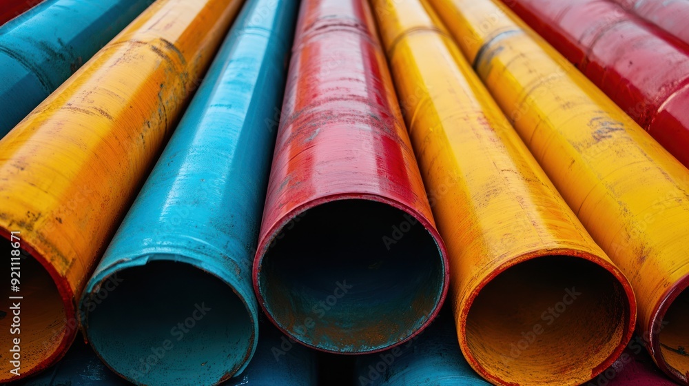 Close Up Of Colorful Pipes Close Up Of Colorful Pipes