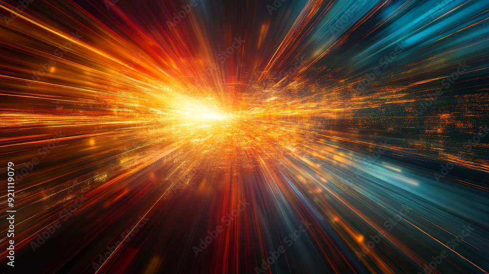 red orange glowing rays emanating from one point red orange glowing rays emanating from one point