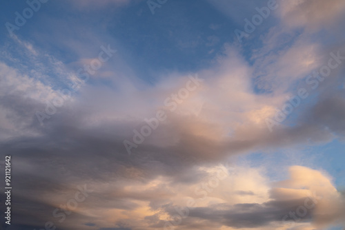Beautiful clouds fill the big sky 