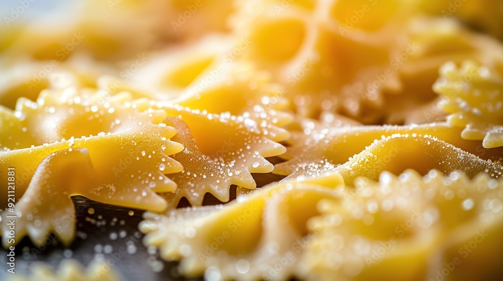 Close-up of pasta shells with water droplets on top and bottom Close-up of pasta shells with water droplets on top and bottom