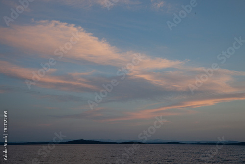 Big sky dramatic sunset clouds during sunset